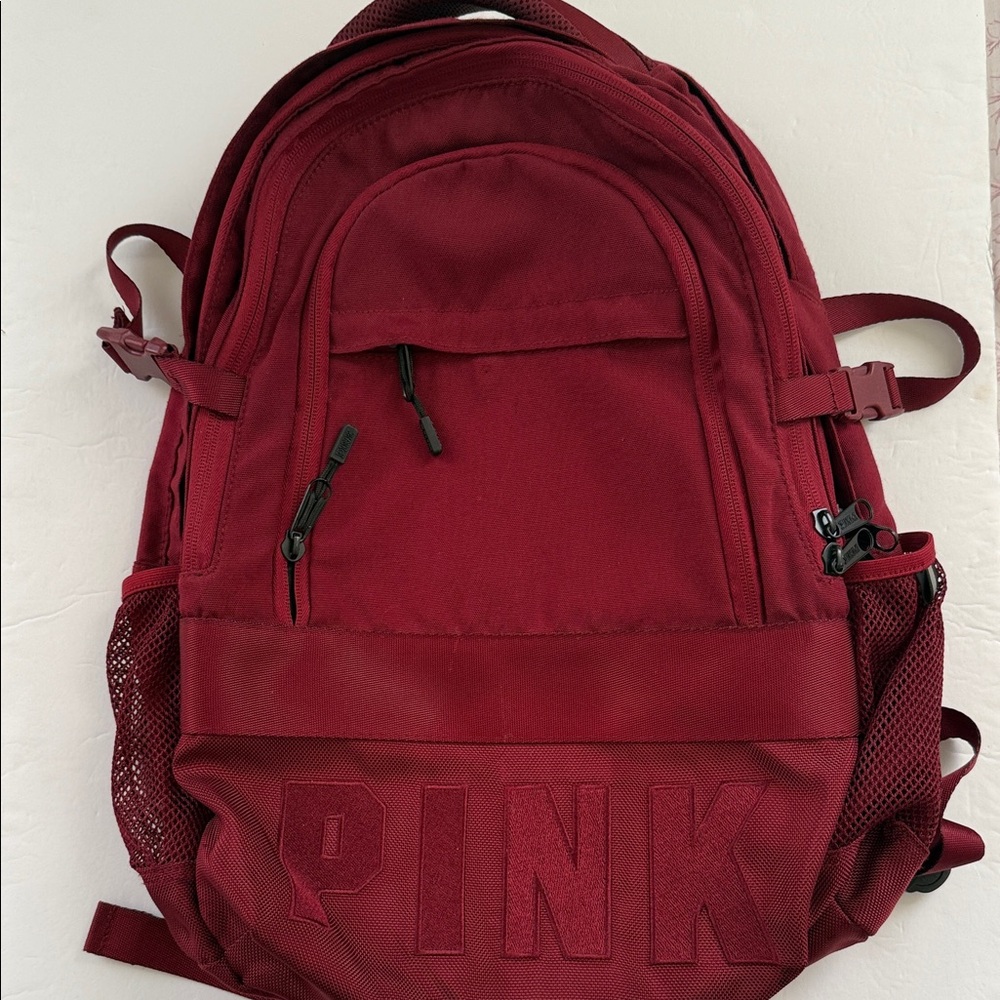 PINK Victoria's Secret Burgundy Backpack for